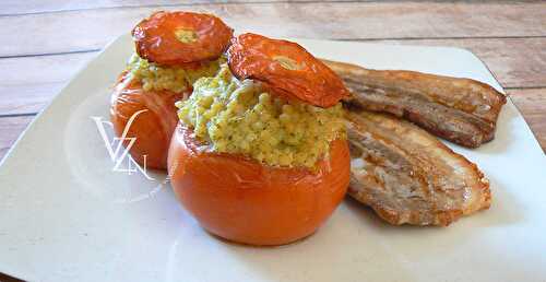 Tomates farcies aux perles et pesto