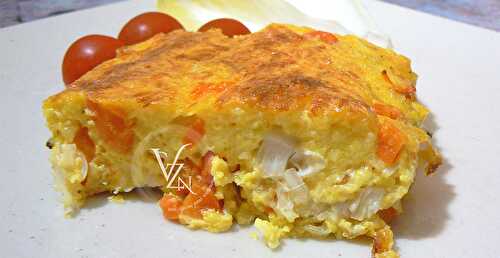 Quiche sans pâte aux carottes et poisson blanc