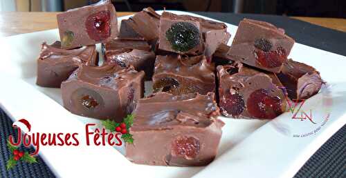 Fudge aux cerises confites