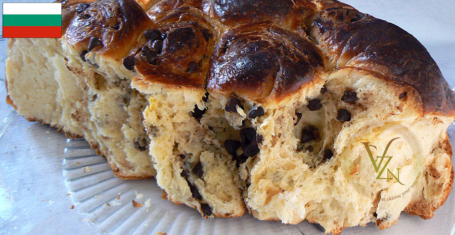 Brioche Bulgare au chocolat et cannelle