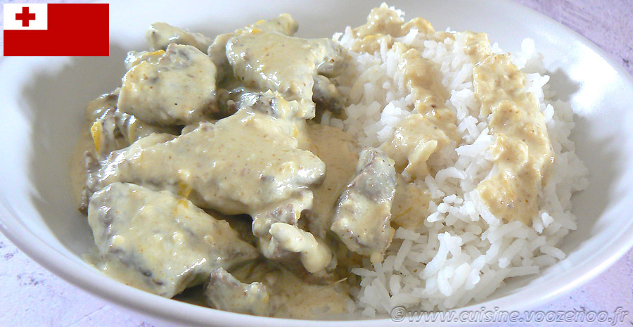 Bœuf à la sauce coco et cacahuète – Tonga