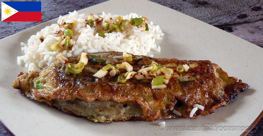 Tortang Talong, aubergines frites aux œufs