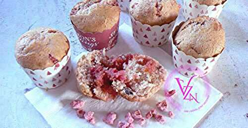 Muffins aux pralines roses