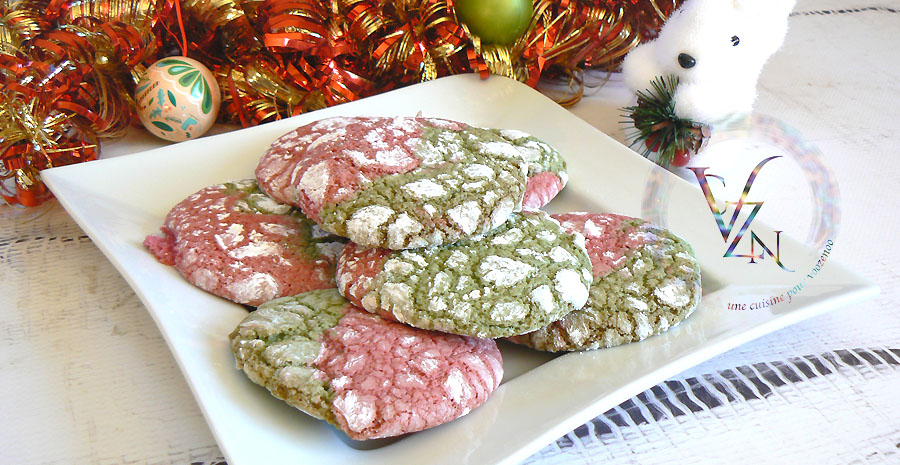 Crinkles Cookies aux couleurs de Noël