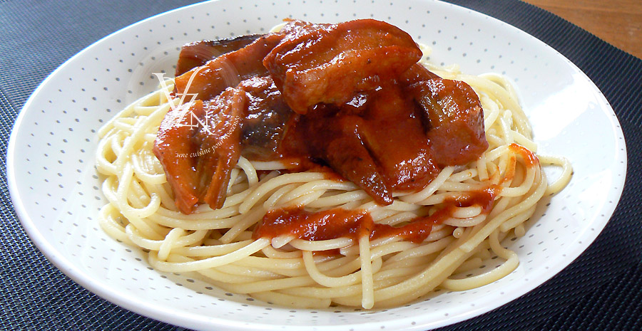 Pâtes aux aubergines