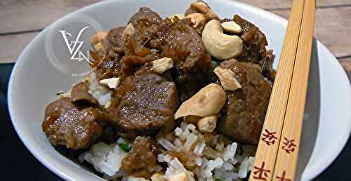 Riz sauté et porc à l’asiatique