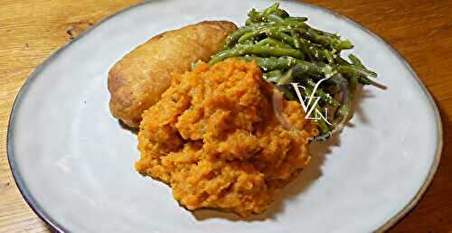 Purée de patate douce à la coriandre