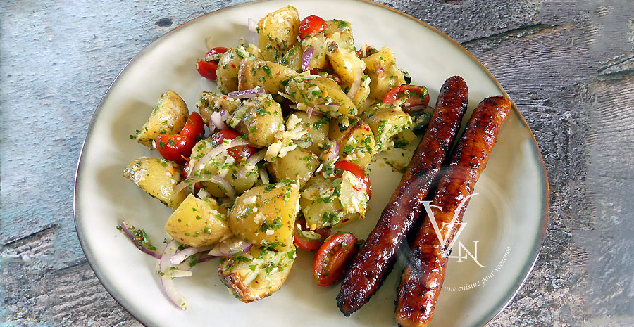 Salade de pommes de terre rôties et gremolata