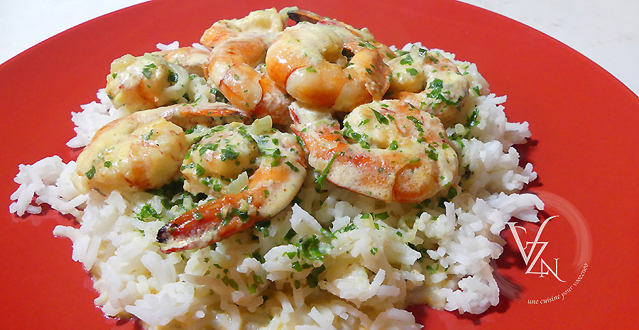 Gambas flambées au Pastis