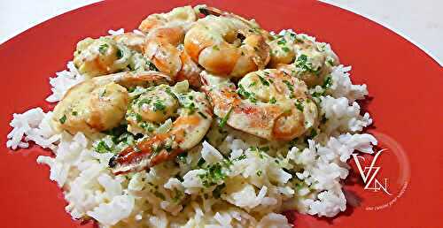 Gambas flambées au Pastis