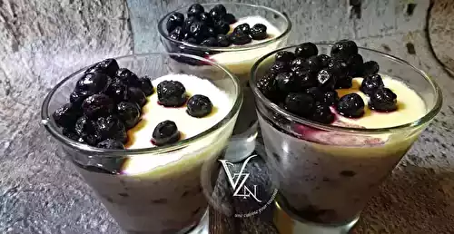 Tiramisu aux myrtilles et céréales