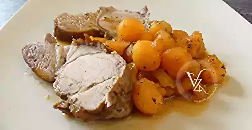 Filet mignon de porc au melon et porto
