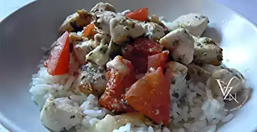 Gratin de blancs de poulet à la tomate fraiche et mozzarella