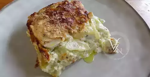 Gratin de ravioles au chèvre, oignons et parmesan