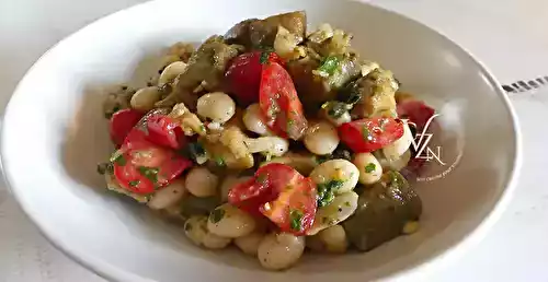 Salade de coco de Paimpol aux aubergines