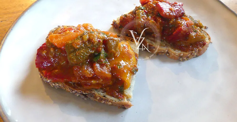 Taktouka, salade marocaine aux poivrons et tomates
