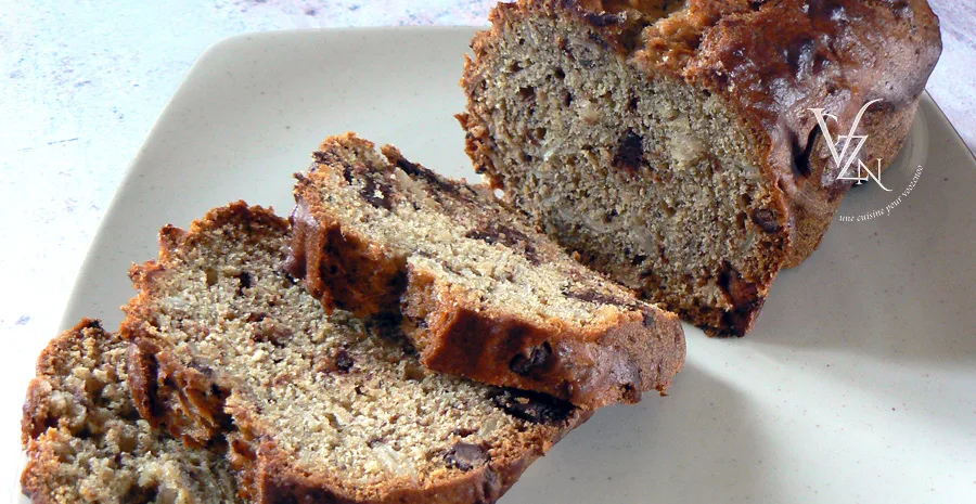 Banana bread aux amandes et chunks de chocolat noir