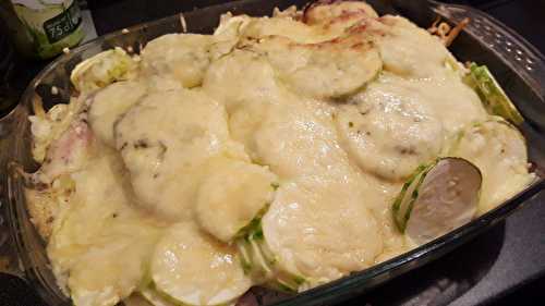 Gratin de courgettes et jambon à la sauce béchamel