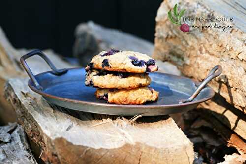 Biscuits aux bleuets, flocons multigrains et chocolat noir