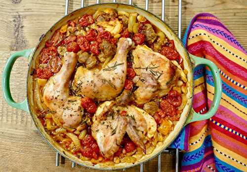 Cassoulet de poulet, mais à l’italienne