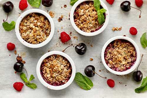 Croustade (« crumble ») de petits fruits rapido presto et assez santé !