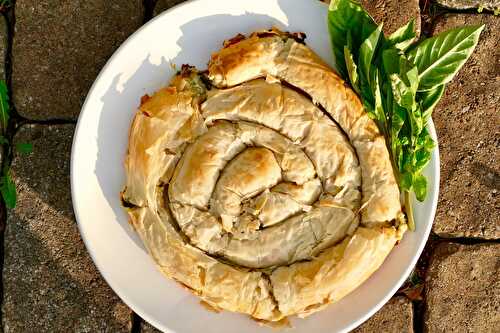 Feuilleté genre spanakopita en forme de mhancha