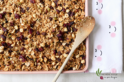 Granola aux graines de caméline pour manger local