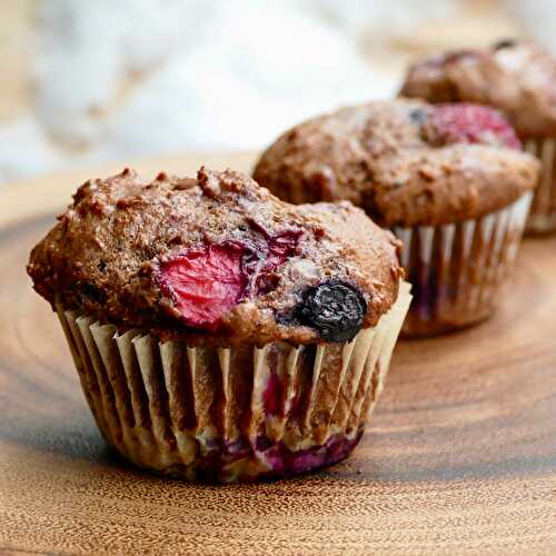 Muffins au chocolat et aux baies pour faire le plein d’antioxydants