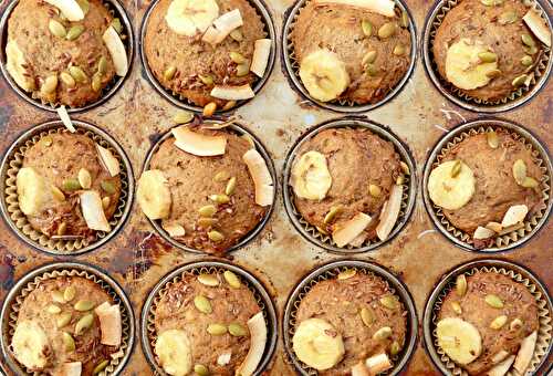 Muffins aux bananes et aux dattes sans sucre ajouté