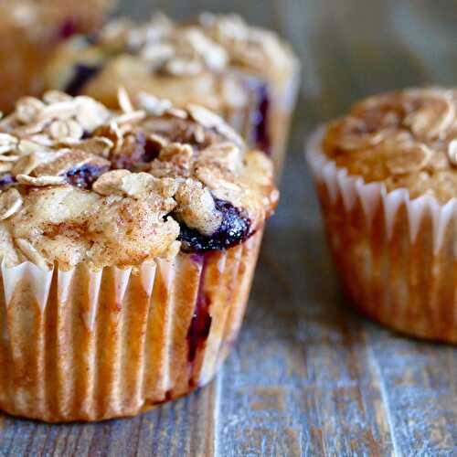 Muffins aux bleuets/myrtilles et poires