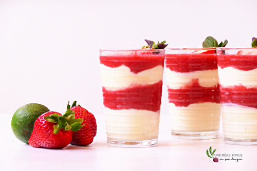 Parfaits à la lime et aux fraises