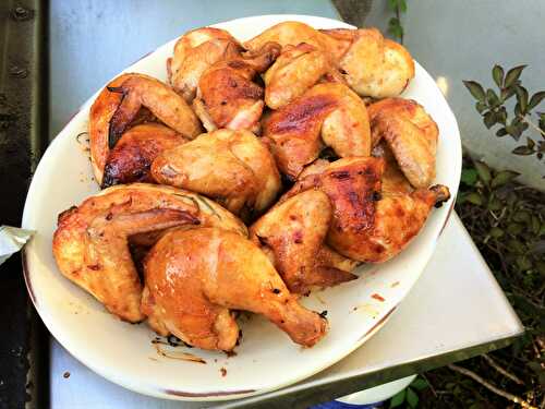 Poulet de Cornouaille ou simplement ordinaire glacé à l’orange (et fumé !)