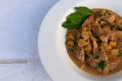 Ragoût de veau bien crémeux aux légumes racines