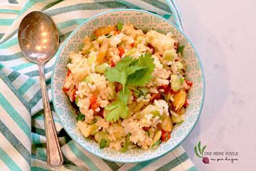 Riz frit au jasmin à l’ananas caramélisé