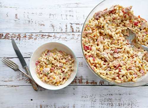 Salade crémeuse et allégée de macaroni