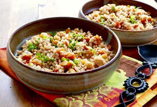 Salade d’orge aux légumes racines rôtis inspiration asiatique