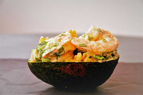 Salade de crevettes à l’avocat et à l’orange