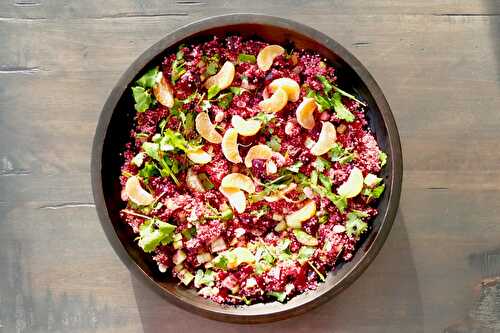 Salade de quinoa, de betterave et de clémentine