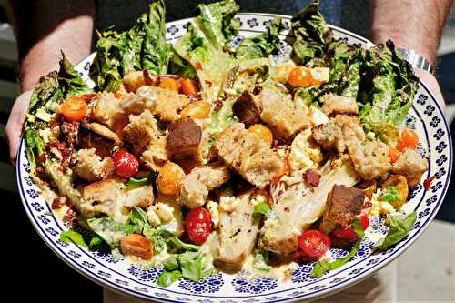 Salade gourmande, mais allégée et grillée