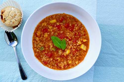 Soupe réconfortante de lentilles