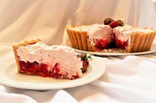 ﻿Tarte gourmande aux fraises et à la crème