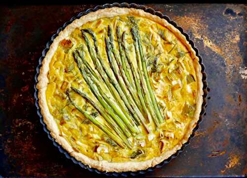 Tarte salée aux poireaux, asperges et fromage de chèvre et 2 autres options