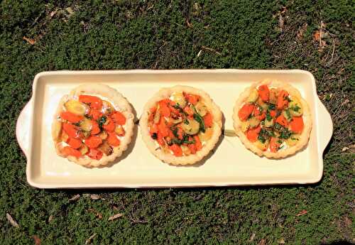 Tartelettes aux carottes rôties, au miel et au fromage blanc