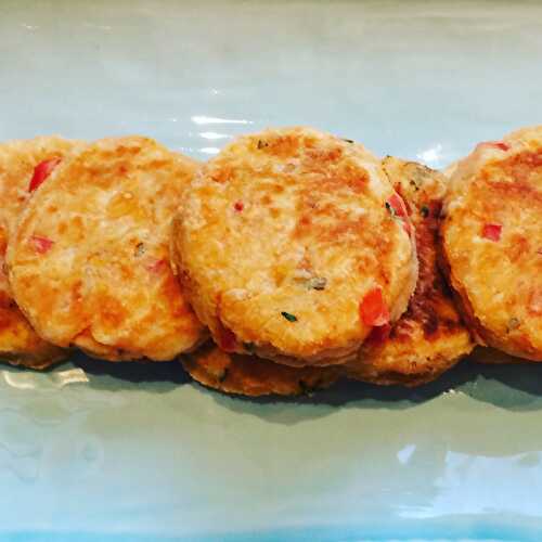 Welsh cakes salés tomate, parmesan et poivron