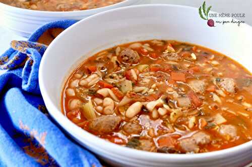 Minestrone à la saucisse italienne