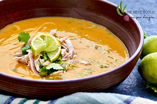 Soupe poulet et nouilles à la patate douce