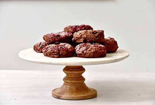 Scones aux framboises et au chocolat