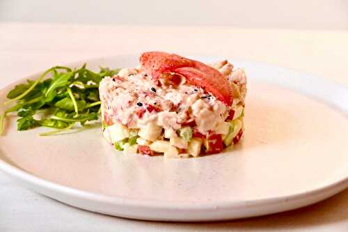 Tartare  de homard à la pomme, sésame et gingembre