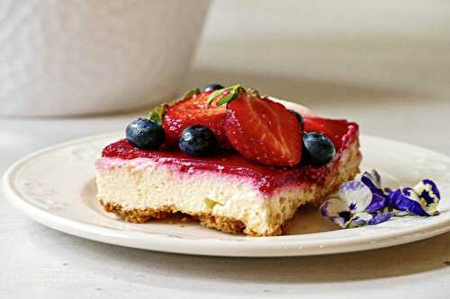 Carrés citronnés au gâteau au fromage