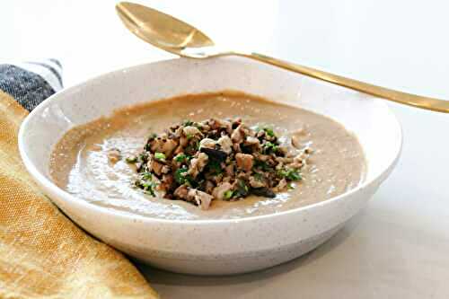 Crème de panais caramélisés avec garniture de champignons